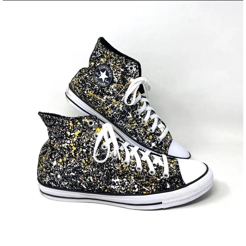 Converse Unisex Chuck Taylor‎ All Star Hi Shoe Size 9 Men Black /Yellow A00468F